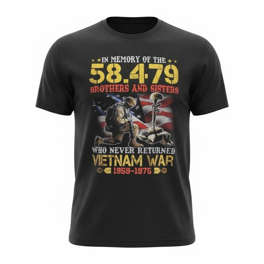 Vietnam War Memorial In Memory Of The 58,479 Brothers And Sisters T-Shirt